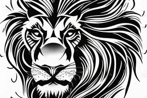 Mechanic metal lion tattoo idea