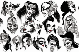 Harley quin tattoo idea