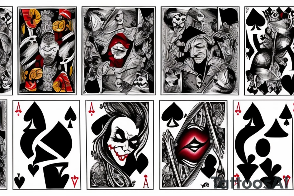 Joker poker casino tattoo idea