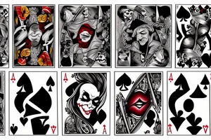 Joker poker casino tattoo idea
