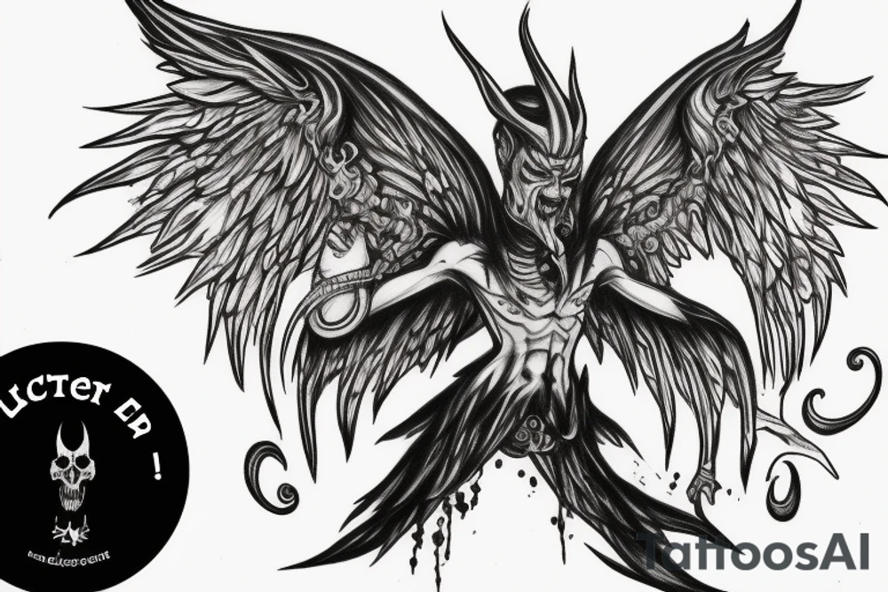 Lucifer on hell tattoo idea