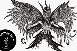 Lucifer on hell tattoo idea