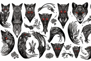 red fox tattoo idea