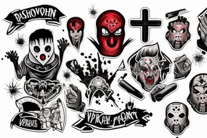 Jason Vorhees piątek 13 tattoo idea