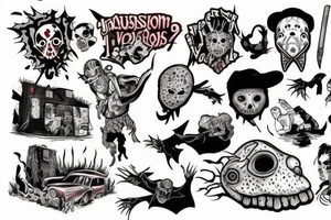 Jason Vorhees piątek 13 tattoo idea