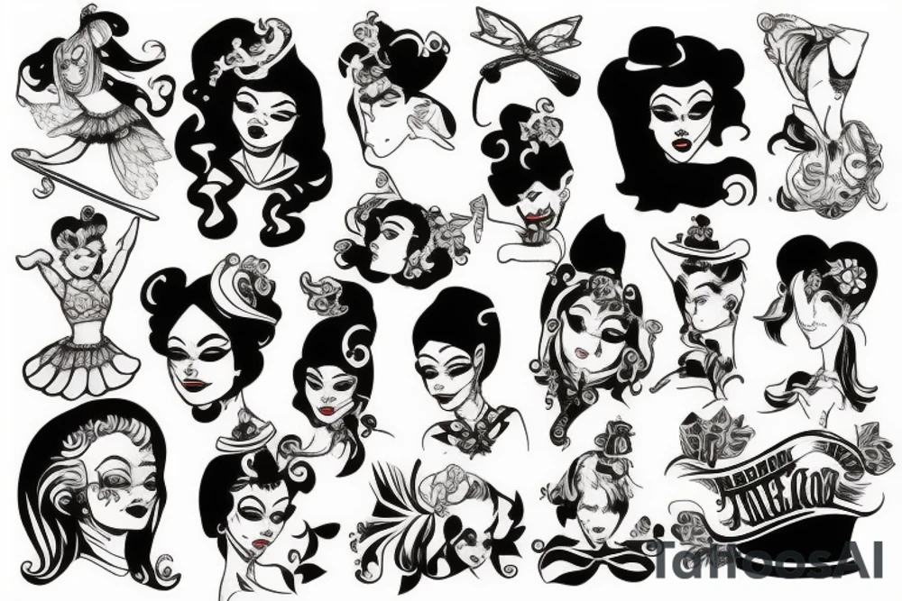 Circus girl tattoo idea