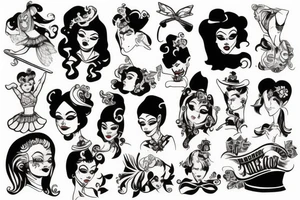 Circus girl tattoo idea