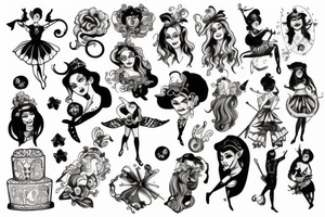 Circus girl tattoo idea