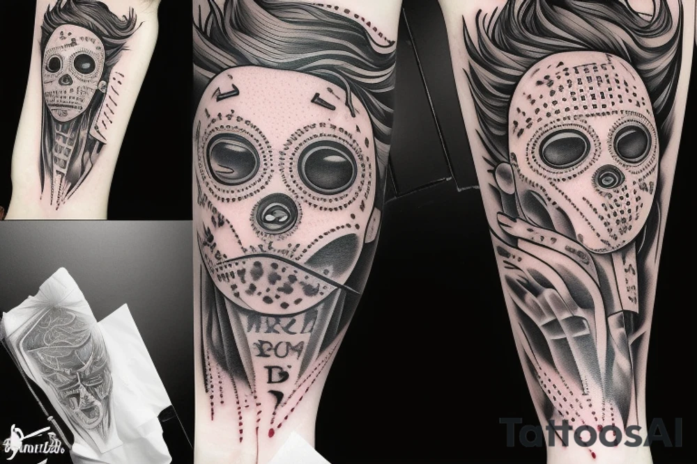 Jason Vorhees piątek 13 tattoo idea