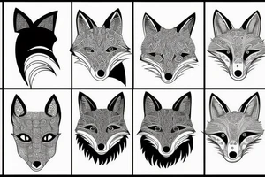 female fox, dynamic tattoo idea