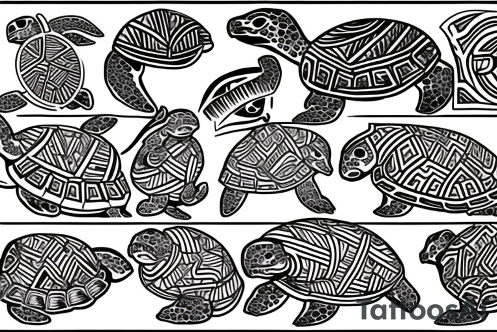 Polynesian turtle tattoo idea