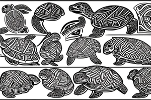 Polynesian turtle tattoo idea