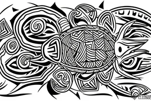 Polynesian turtle tattoo idea