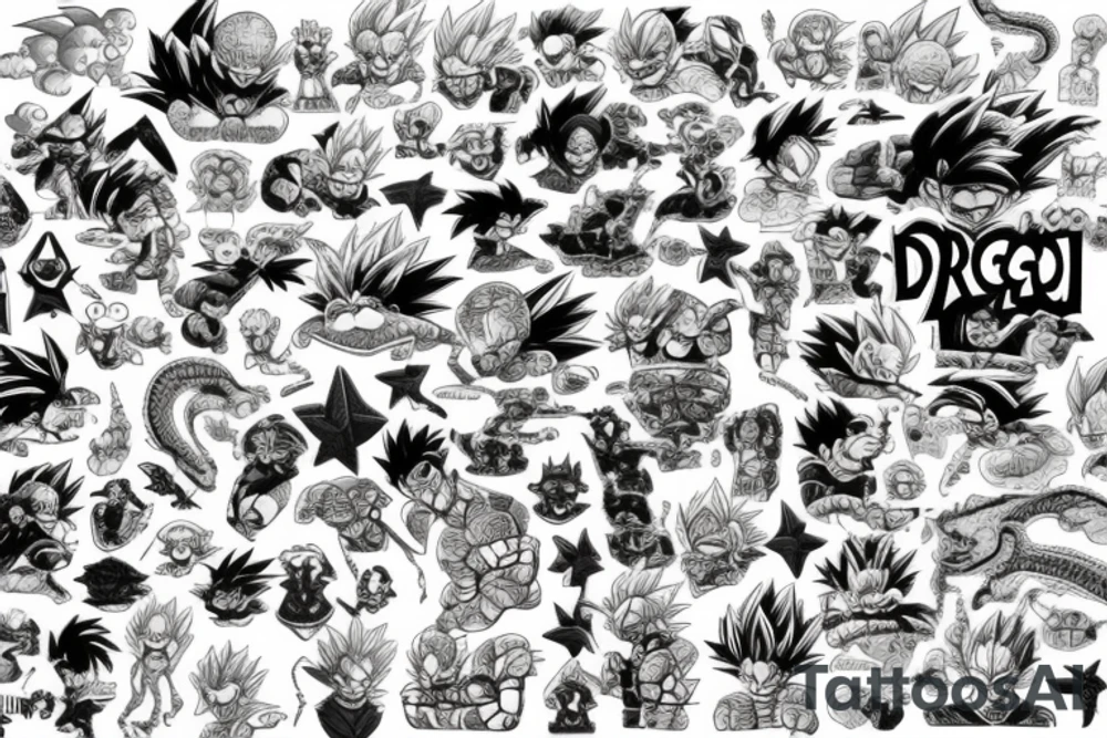 Dragon ball tattoo idea