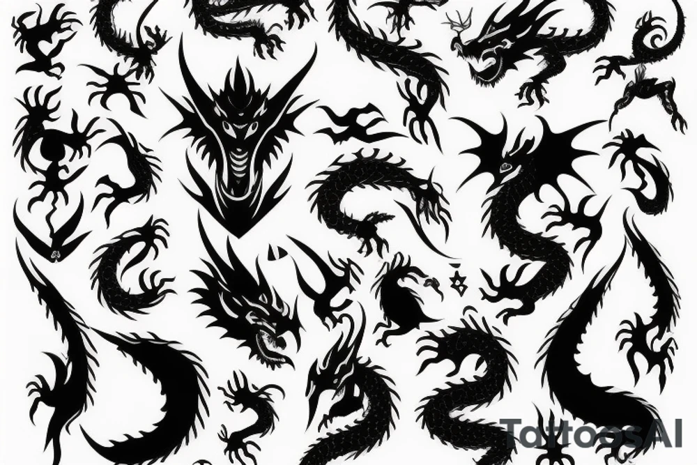 dragon with magical cap tattoo idea
