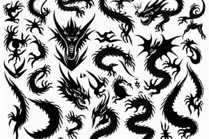 dragon with magical cap tattoo idea
