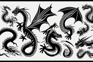 dragon with magical cap tattoo idea