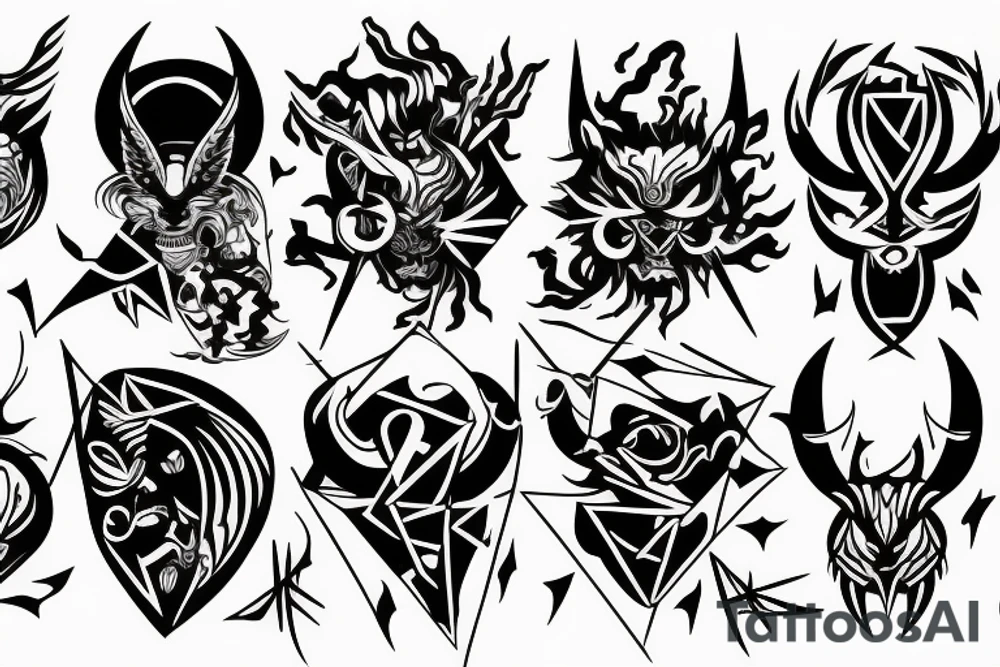 anioł i demon tattoo idea
