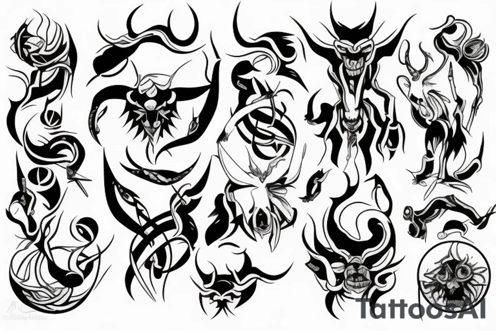 anioł i demon tattoo idea