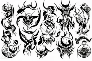 anioł i demon tattoo idea