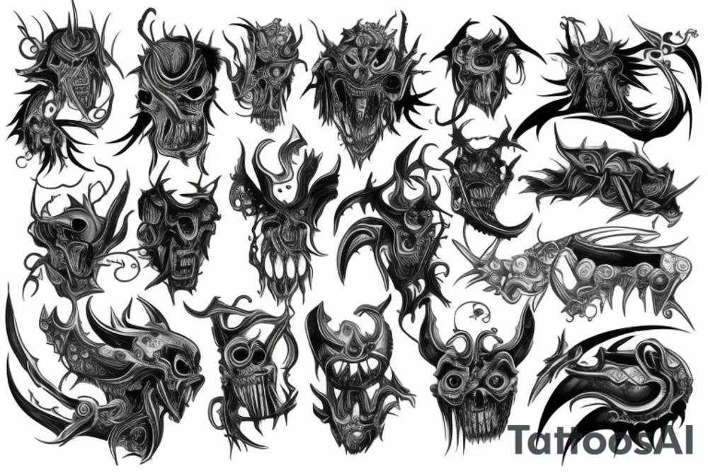 anioł i demon tattoo idea