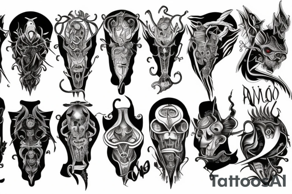 anioł i demon tattoo idea