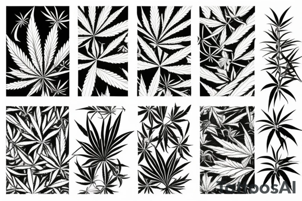 Weed plant tattoo idea