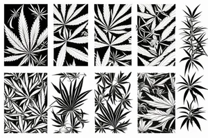 Weed plant tattoo idea
