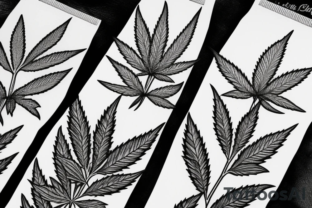 Weed plant tattoo idea