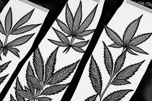 Weed plant tattoo idea