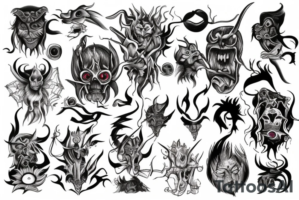 anioł i demon tattoo idea