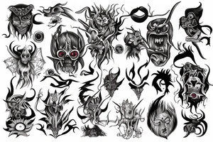 anioł i demon tattoo idea