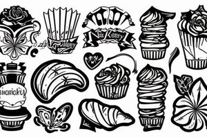 Nóż kuchenny z wielkim ostrzem, na którym widnieje twarz kobiety tattoo idea