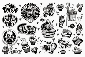 Nóż kuchenny z wielkim ostrzem, na którym widnieje twarz kobiety tattoo idea