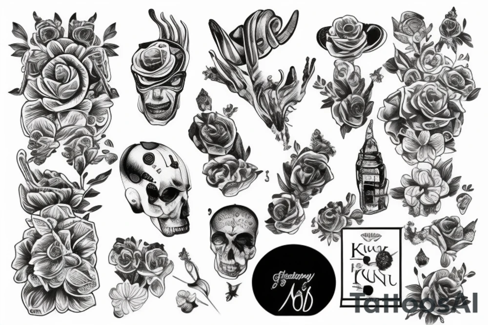 Nóż kuchenny tattoo idea