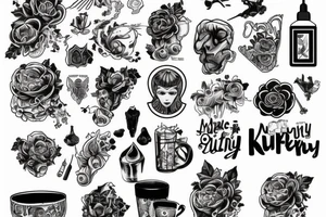 Nóż kuchenny tattoo idea