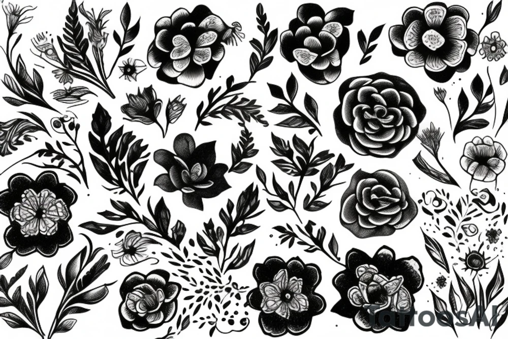 flowers tattoo idea