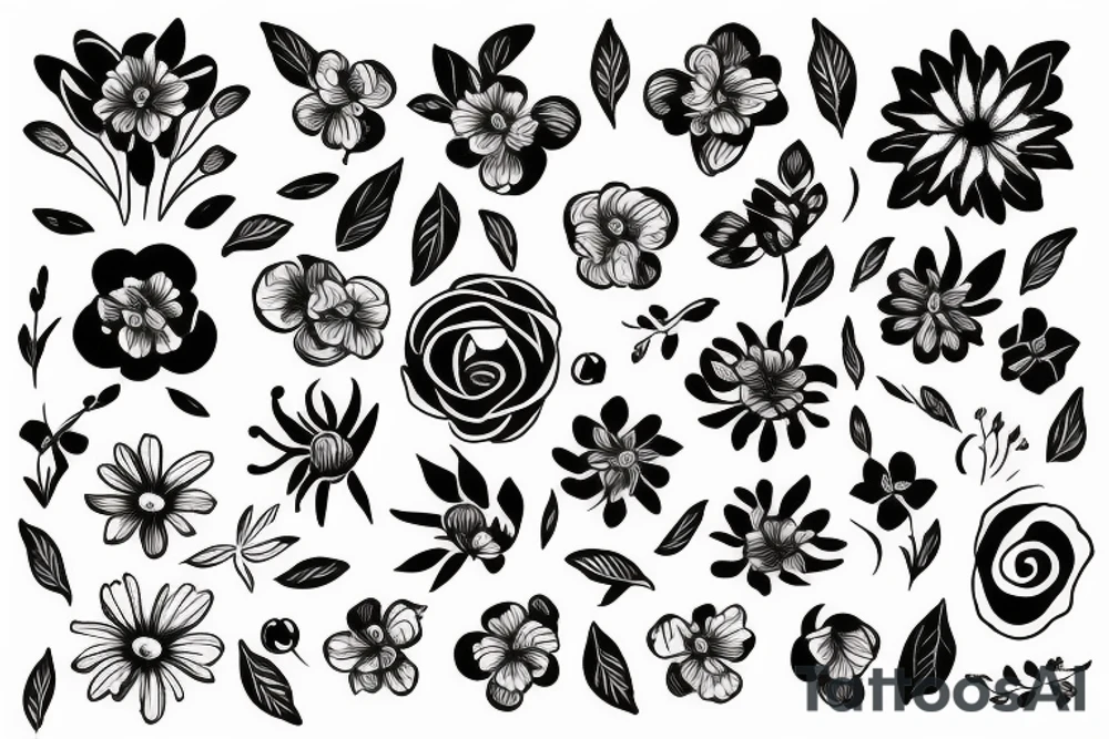 flowers tattoo idea