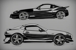 Toyota supra mk3 tattoo idea