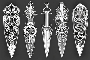 Medival sword tattoo idea