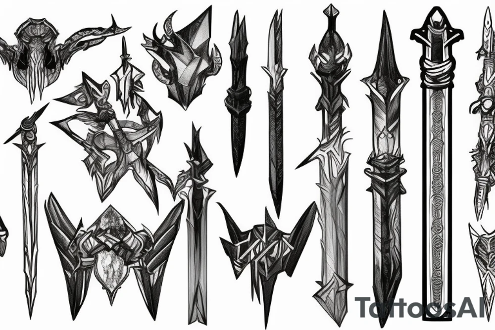 Ice sword tattoo idea