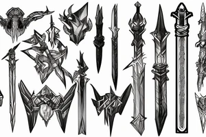 Ice sword tattoo idea