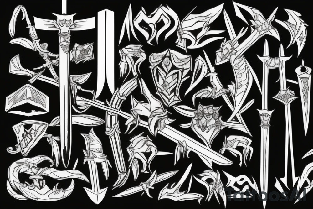Ice sword tattoo idea