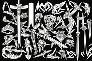 Ice sword tattoo idea