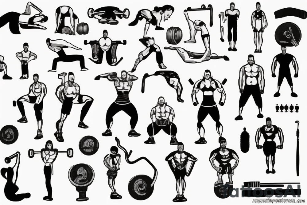 2 gym bros tattoo idea