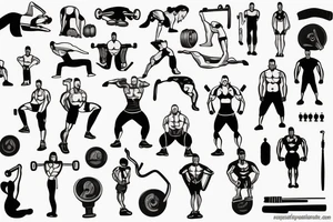 2 gym bros tattoo idea