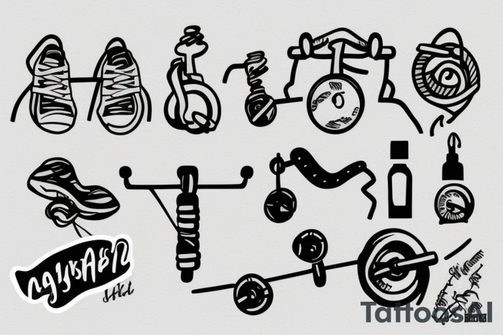 2 gym bros tattoo idea