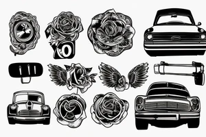 Car things, minimalistic, tattoo idea