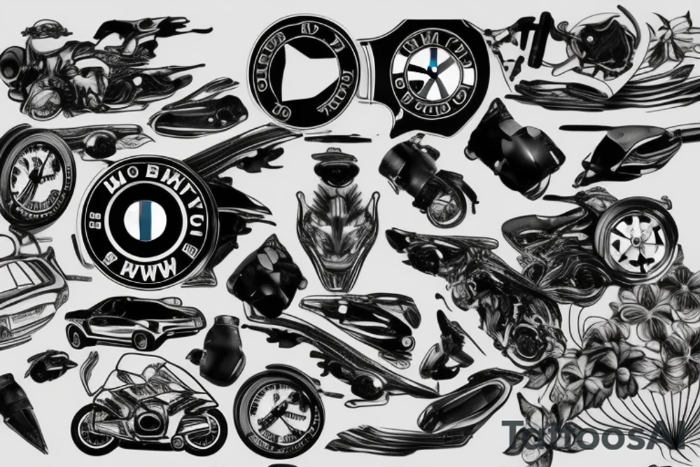 BMW, minimalistic tattoo idea