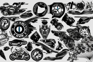 BMW, minimalistic tattoo idea